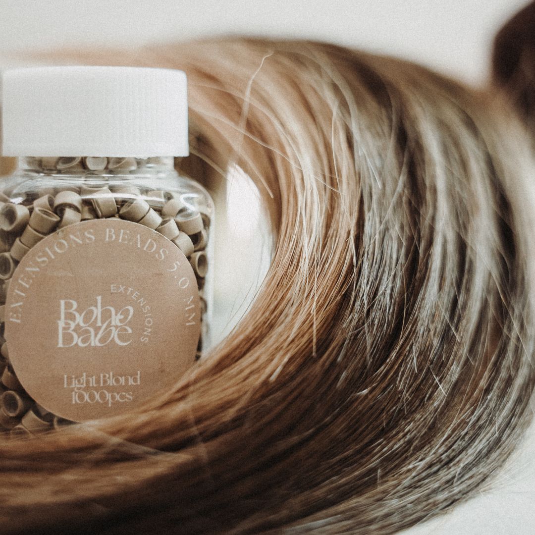 Beads mit Silikonring für perfekte Hair Extensions in verschiedenen Farben